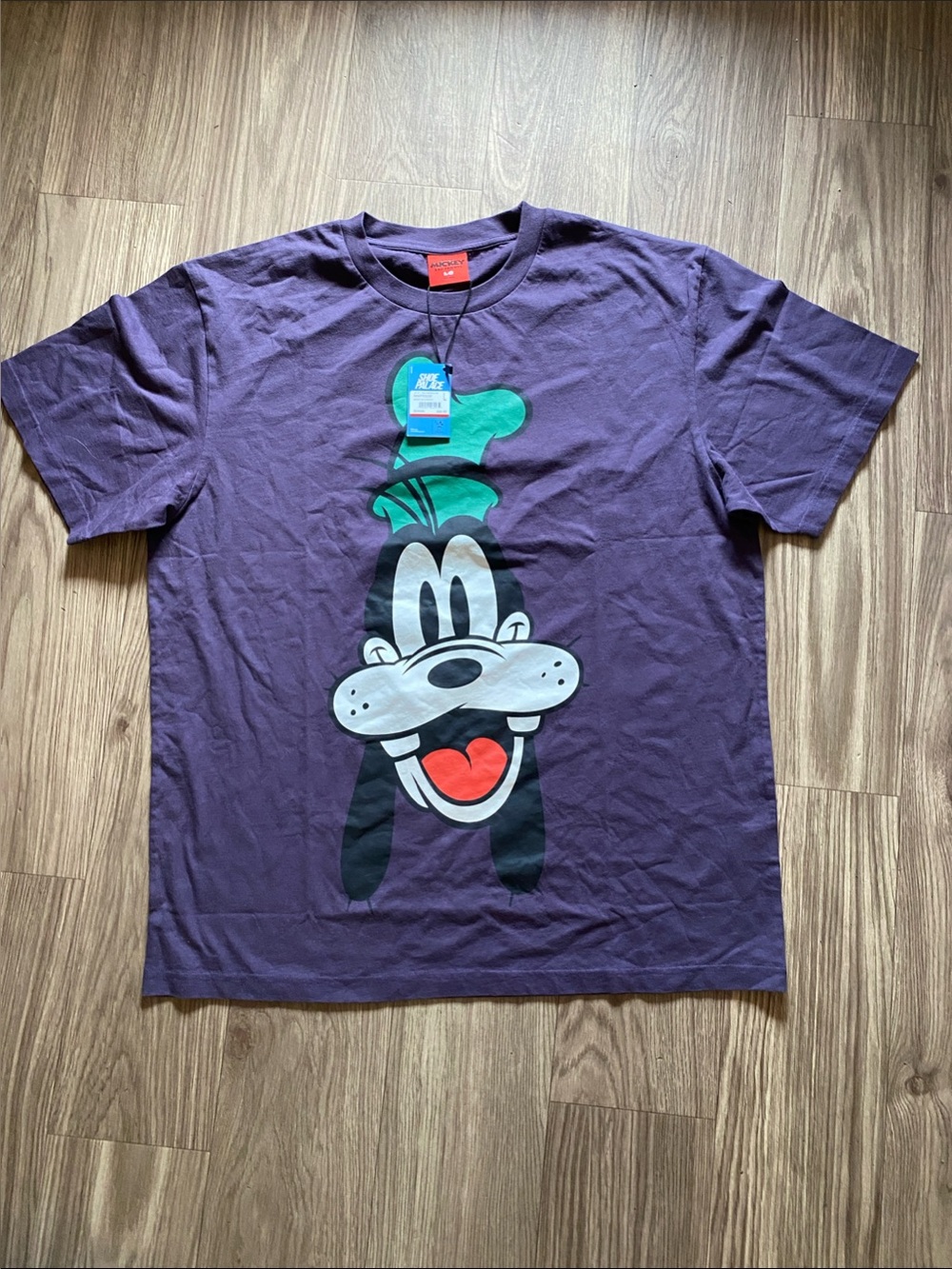 Disney Purple Tee with Green & Black Goofy Graphic